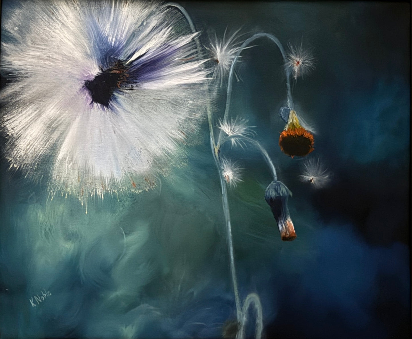 Dandelion Spoof 20” x 24” oil painting