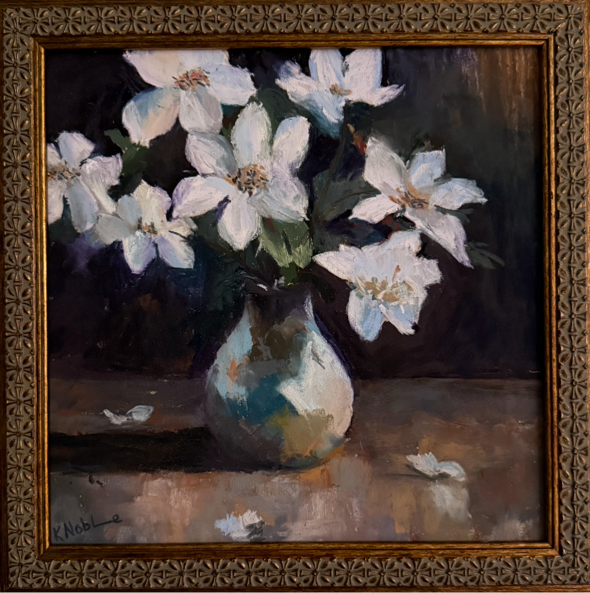 White Flower Vase