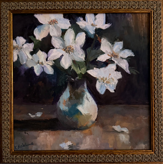 White Flower Vase